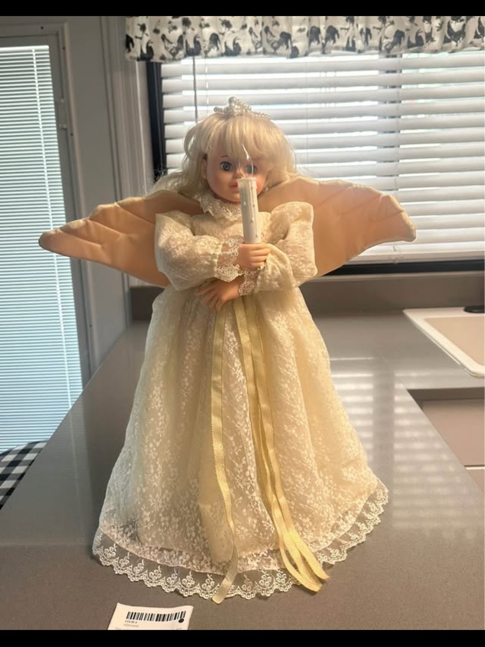 1989 Telco Motion-ettes Christmas Angel Animated Lighted Display Figure w/ Box